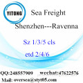 Shenzhen Port LCL Consolidação Para Ravenna